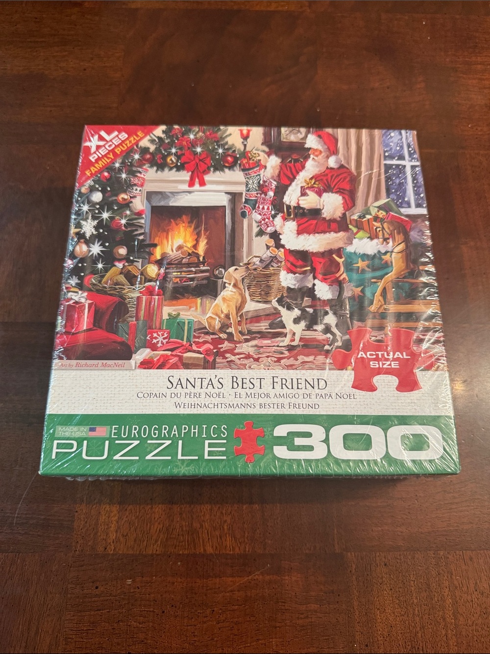 Santa's Best Friend 300 piece Eurographics Puzzle XL Pieces Family Puzzle